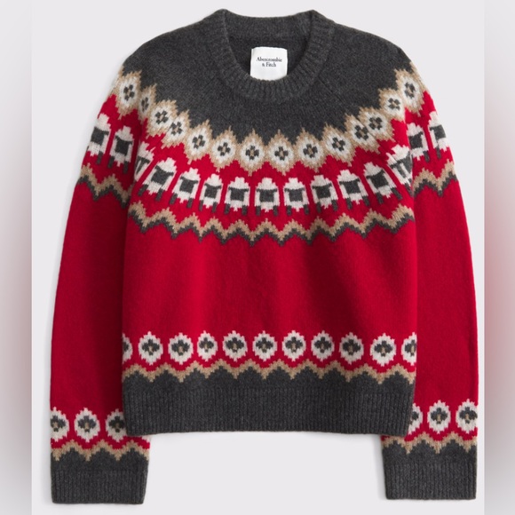 The A&F Madeline Fairisle Crew Sweater - Picture 1 of 2